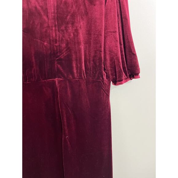 Witchy Romantic Vampire Regency Babydoll Velvet Dress L 90s Old Money Whimsigoth - Picture 12 of 16